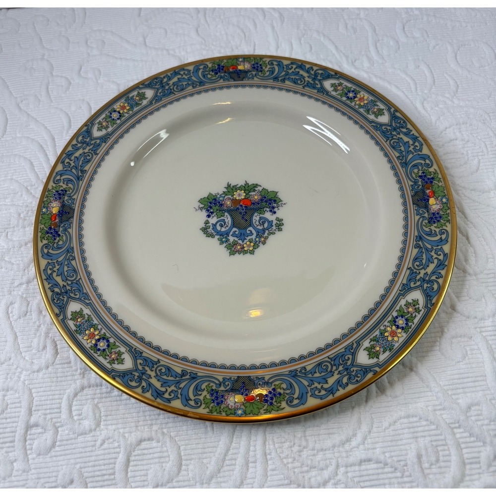 2 Lenox Autumn Presidential Collection Dinner Plates Fruit Basket 24K gold trim - Picture 2 of 7